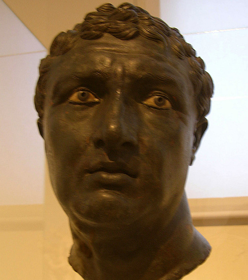 Bronze portrait head