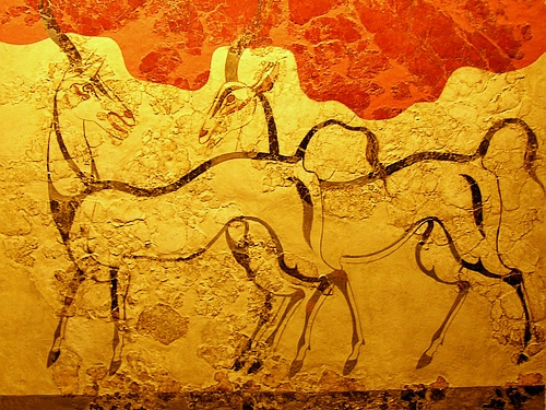 Antelope fresco from Thera