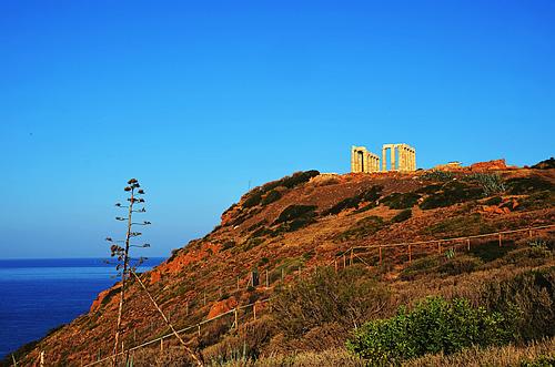 view to the temple of Poseidon