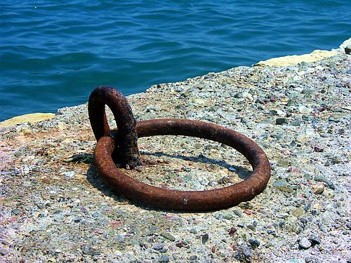 Navpaktos harbour scene