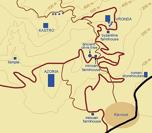 plan of the Kavousi area