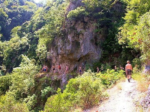 hiking in the Acheron Gorge