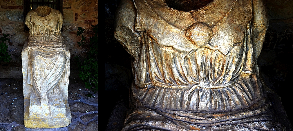 statue in the Loukou monastery