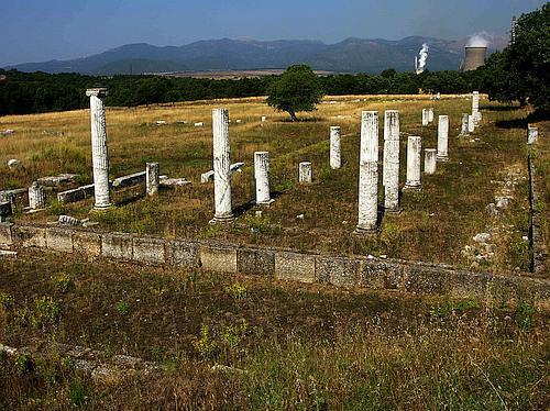 Megalopolis ruins and mining