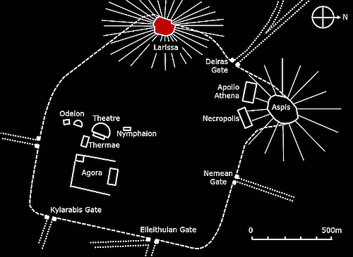 plan of Larissa castle