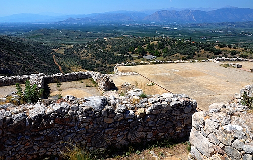 view to the megaron of Mycenae
