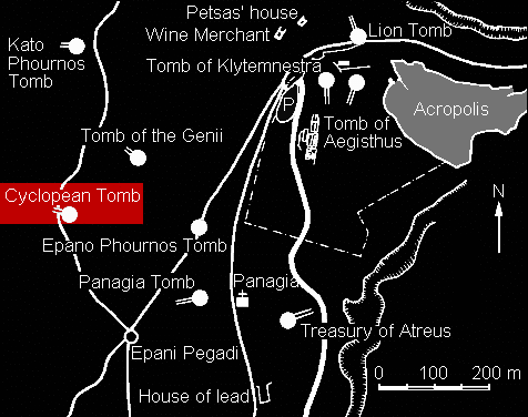 location of the Cyclopean Tomb
