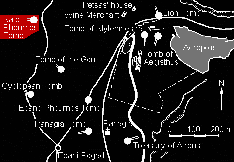 location Kato Phournos Tomb
