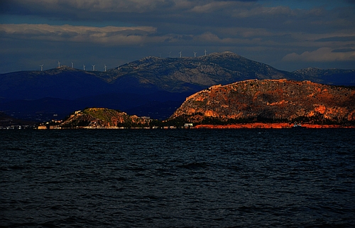 view from Kiveri to Nafplion
