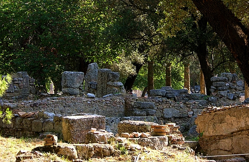 looking to the palaestra of Olympia