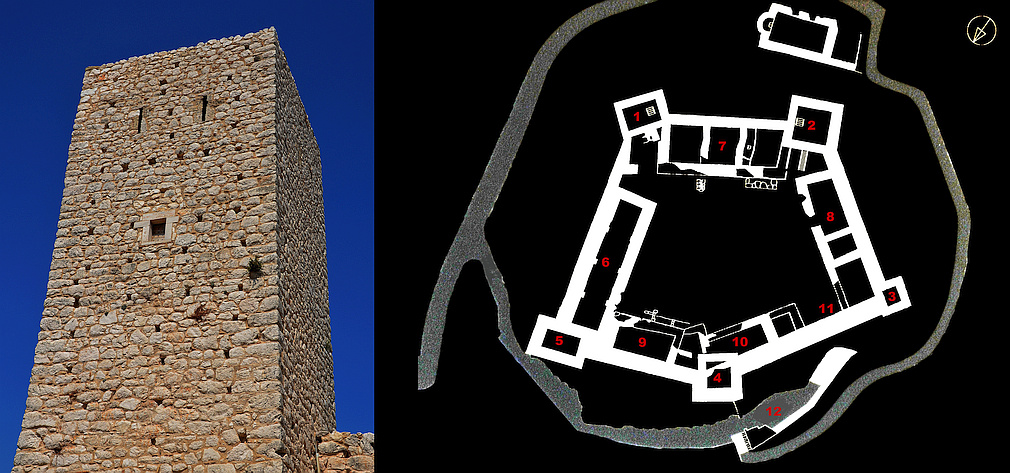 tower and Agionori castle plan