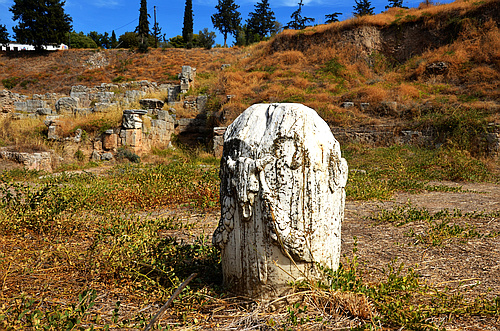 Corinth theatre pillar