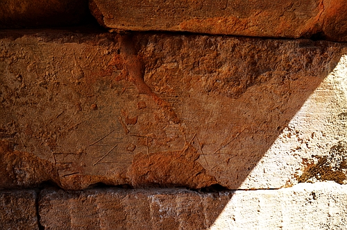 graffiti in the tunnel of the stadium