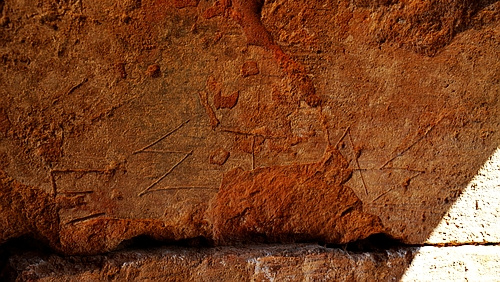 graffiti in the tunnel of the stadium