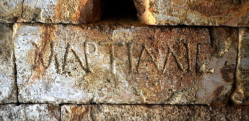 graffiti in the tunnel of the stadium