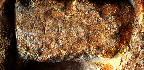 graffiti in the tunnel of the stadium
