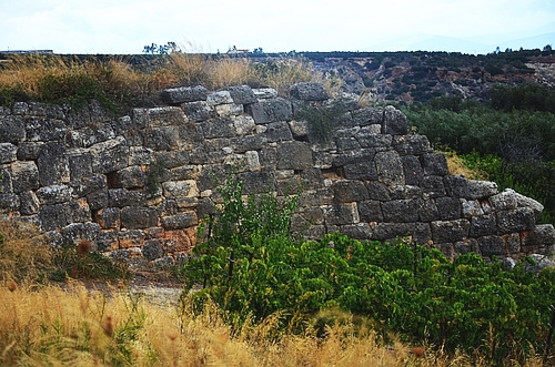 ancient stadion wall