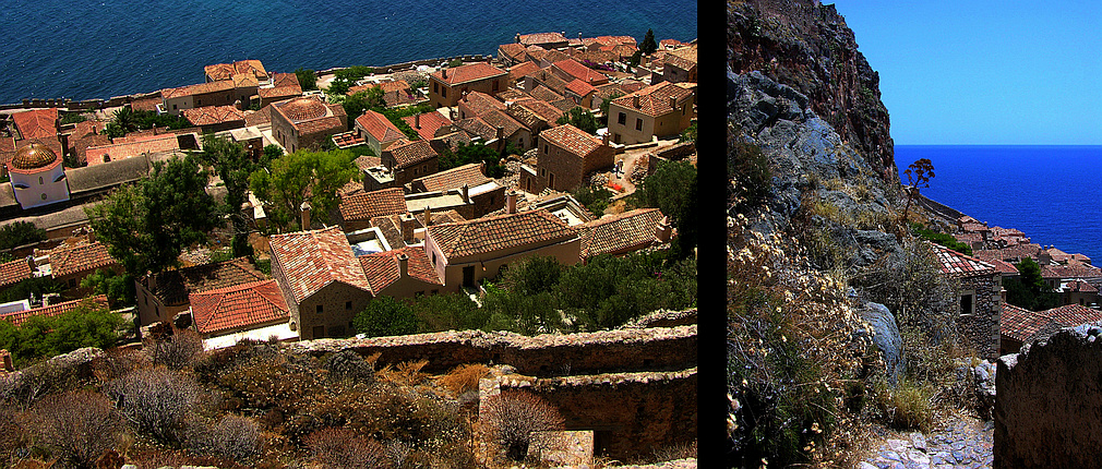 view from the upper town Monemvasia