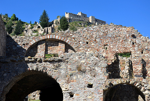 medieval ruins in Mystras