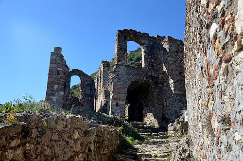 medieval ruins in Mystras