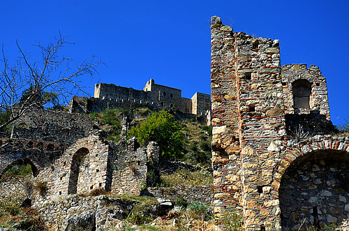 medieval ruins in Mystras