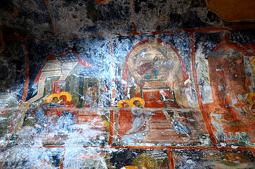 Peribleptos monastery frescos Mystras