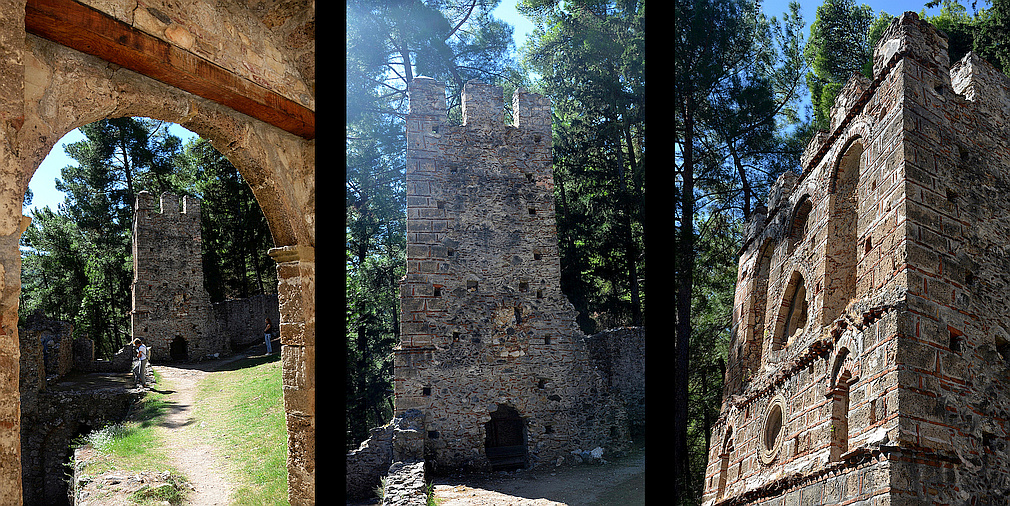 Frankish tower at Peribleptos monastery Mystras